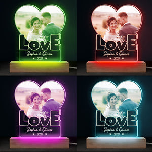 Photo personnalisée « Tu es mon destin » – Lampe LED 3D personnalisée pour couple – Cadeau pour mari et femme, anniversaire