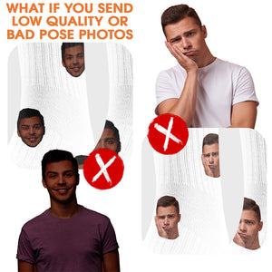 Photo personnalisée Mon cœur chéri - Chaussettes personnalisées pour la famille - Cadeau pour la fête des pères