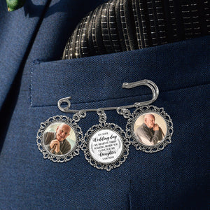 Custom Photo Not A Day Goes By That You Are Not Missed - Memorial Personalized Custom Round Shaped Lapel Pin, Brooch - Sympathy Gift For Family Members