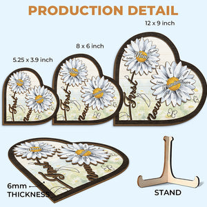Vous n'en aurez jamais d'autre - Plaque en bois personnalisée à 2 couches avec support - Cadeau de fête des mères, de pendaison de crémaillère pour maman, grand-mère
