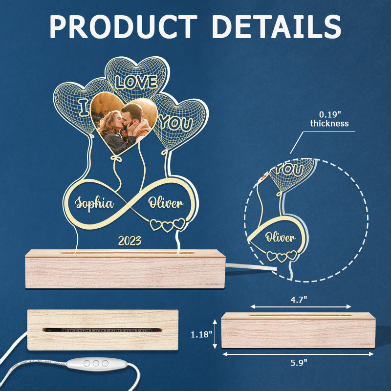 Photo personnalisée pour mon âme sœur – Lampe LED 3D personnalisée en forme de couple – Cadeau pour mari et femme, anniversaire