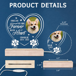 Photo personnalisée « Vos ailes étaient prêtes, mais nos cœurs ne l'étaient pas » – Lumière LED 3D personnalisée en forme de cœur – Cadeau de condoléances, cadeau pour propriétaires d'animaux, amoureux des animaux