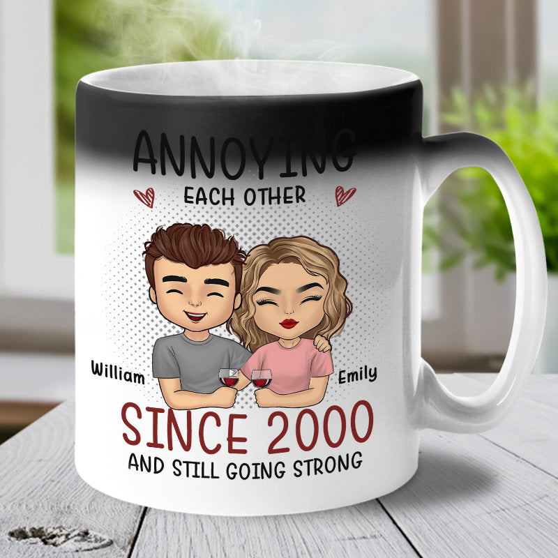 J'aurais aimé te trouver plus tôt - Tasse personnalisée à changement de couleur pour couple - Cadeau pour mari et femme, anniversaire
