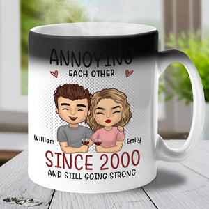 J'aurais aimé te trouver plus tôt - Tasse personnalisée à changement de couleur pour couple - Cadeau pour mari et femme, anniversaire