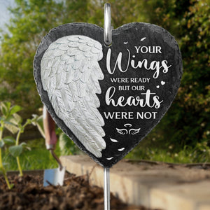Not Ready To Let You Leave - Memorial Garden Slate & Hook - Sympathy Gift For Family Members