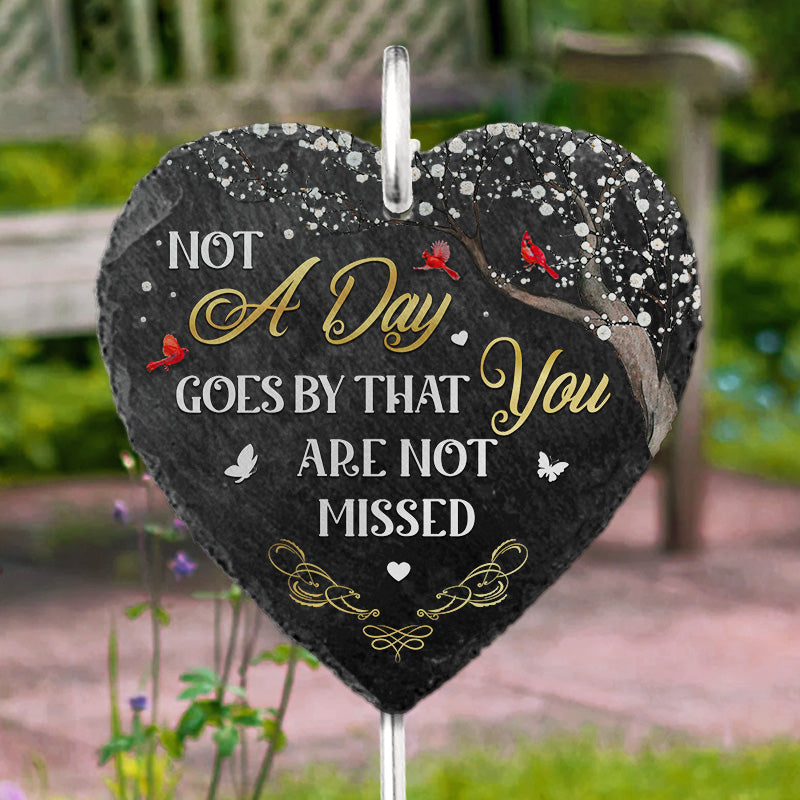 Un trésor dans notre cœur – Ardoise et crochet pour jardin commémoratif – Cadeau de condoléances pour les membres de la famille