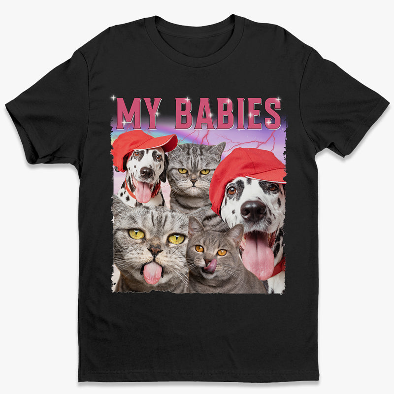 T-shirt, sweat à capuche et sweat-shirt unisexe personnalisé avec photo de bébés en fourrure pour chiens et chats - Cadeau pour propriétaires et amoureux des animaux