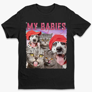 T-shirt, sweat à capuche et sweat-shirt unisexe personnalisé avec photo de bébés en fourrure pour chiens et chats - Cadeau pour propriétaires et amoureux des animaux