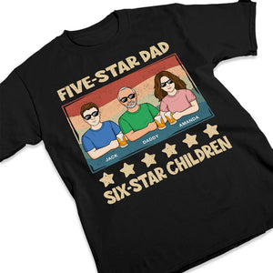 T-shirt, sweat à capuche et sweat-shirt unisexe personnalisé pour papa cinq étoiles – Cadeau pour papa