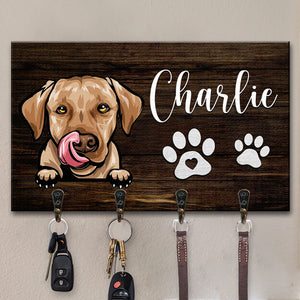 Bonjour, nous espérons que vous aimez les chiens ! Porte-clés rectangulaire personnalisé pour décoration d'intérieur, porte-clés, cadeau de pendaison de crémaillère pour les propriétaires d'animaux et les amoureux des animaux.