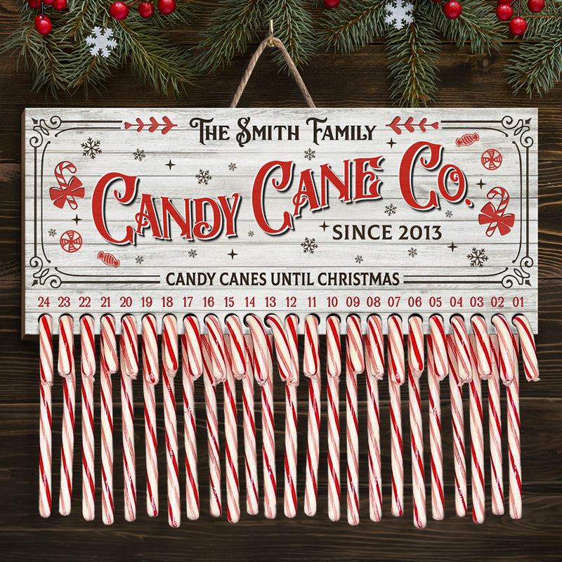 Sweet But Twisted - Panneau en bois personnalisé pour compte à rebours de Noël, calendrier de l'Avent - Cadeau de Noël pour les membres de la famille