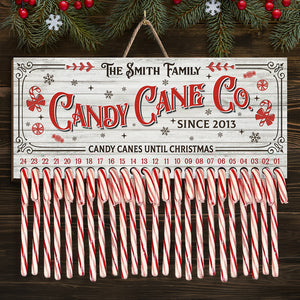 Sweet But Twisted - Panneau en bois personnalisé pour compte à rebours de Noël, calendrier de l'Avent - Cadeau de Noël pour les membres de la famille