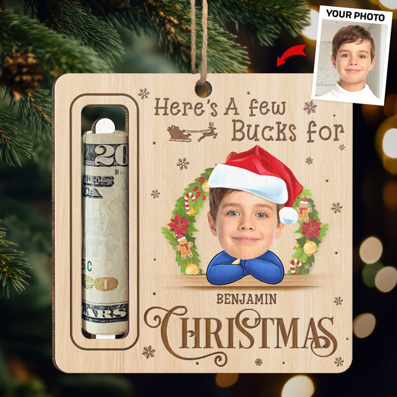 Photo personnalisée : quelques dollars pour un Noël mémorable ! Ornement personnalisé pour la famille, porte-monnaie en bois, forme personnalisée ! Cadeau de Noël pour bébés, enfants et membres de la famille.