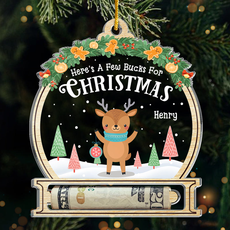 Santa's Cutest Helper - Family Personalized Custom Ornament, Money Holder - Acrylic Custom Shaped - Christmas Gift For Family Members