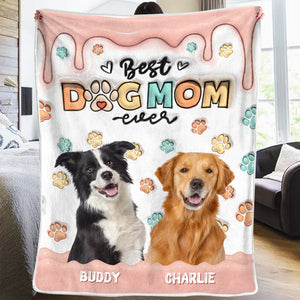 Couverture personnalisée avec photo « Quand j'ai eu besoin d'un coup de main, j'ai trouvé une patte » - Couverture imprimée 3D personnalisée pour chien et chat - Cadeau pour les propriétaires et les amoureux des animaux