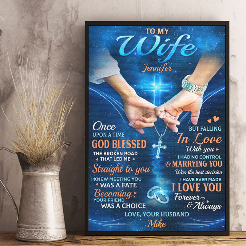 Je savais que te rencontrer était un destin - Affiche verticale personnalisée pour couple - Cadeau pour mari et femme, anniversaire