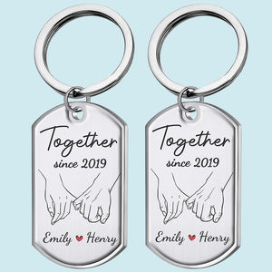 All I See Is You - Couple Personalized Custom Keychain - Gift For Husband Wife, Anniversary