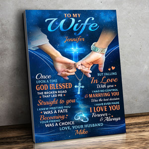 I Knew Meeting You Was A Fate - Couple Personalized Custom Vertical Canvas - Gift For Husband Wife, Anniversary