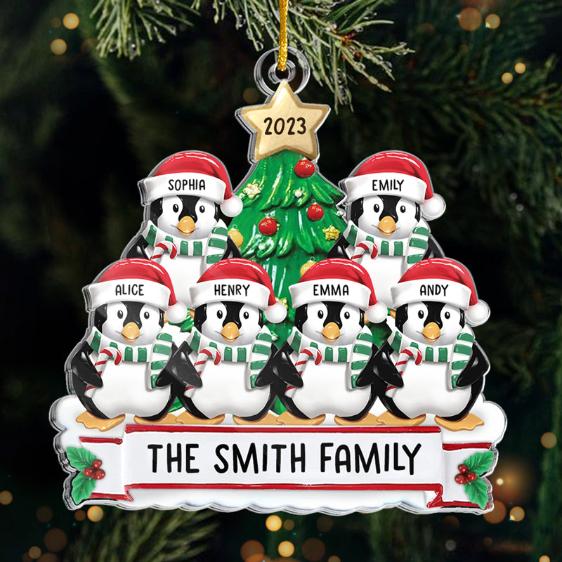 La famille est la meilleure partie de Noël - Décoration personnalisée pour la famille - Forme personnalisée en acrylique - Cadeau de Noël pour les membres de la famille