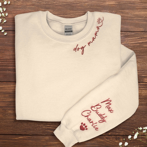 Fière d'être une maman à fourrure - Sweat-shirt brodé personnalisé pour chien - Cadeau pour propriétaires et amoureux des animaux