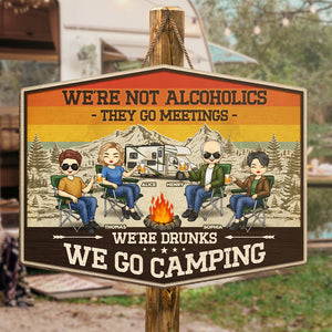 Voici les nuits entre amis - Panneau en bois personnalisé pour décoration d'intérieur - Cadeau de pendaison de crémaillère pour les meilleurs amis, les meilleures amies, les sœurs et les amateurs de camping