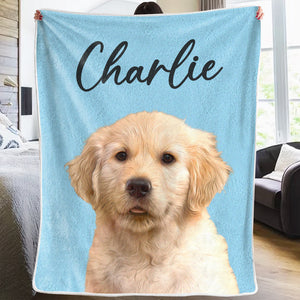 Couverture personnalisée avec photo « Tu es mon rayon de soleil » pour chien et chat – Cadeau de Noël pour les propriétaires et les amoureux des animaux