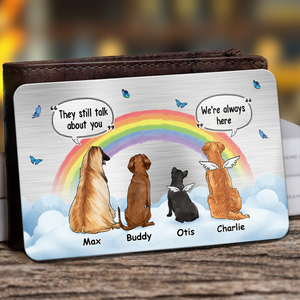Nous sommes toujours là - Carte portefeuille personnalisée en aluminium commémorative - Cadeau de condoléances, cadeau pour les propriétaires d'animaux de compagnie, les amoureux des animaux