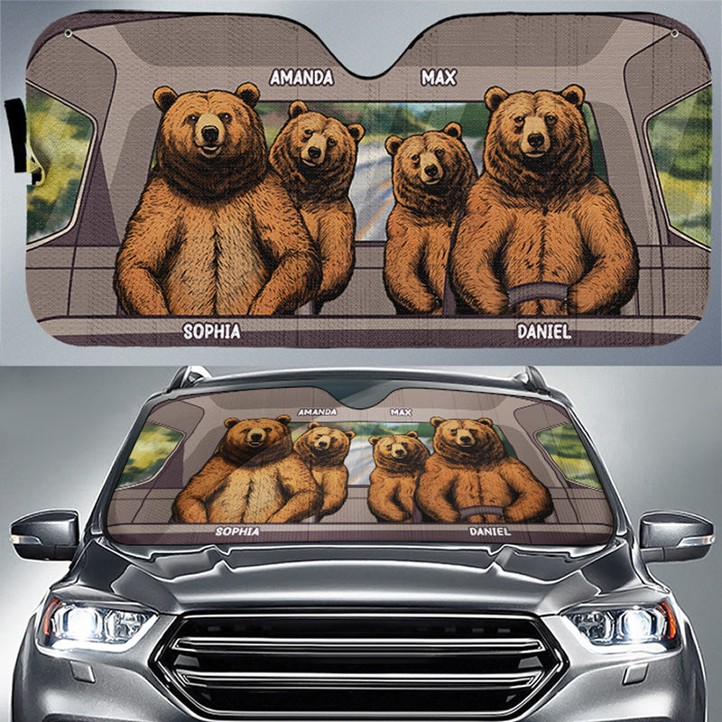 Liberté sur nos quatre roues - Pare-soleil personnalisé pour pare-brise de voiture, protection de fenêtre de voiture - Cadeau pour les membres de la famille