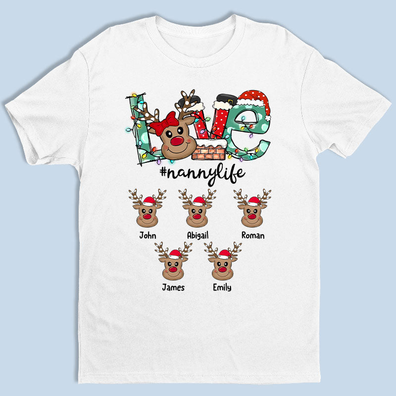 La vie de grand-mère est la meilleure vie - T-shirt, sweat à capuche et sweat-shirt unisexe personnalisé pour la famille - Cadeau de Noël pour maman et grand-mère