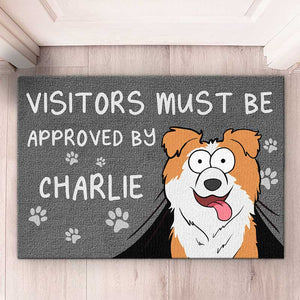 Notre paillasson est approuvé par les animaux de compagnie - Tapis décoratif personnalisé pour chien et chat - Cadeau de pendaison de crémaillère pour les amoureux des animaux et les propriétaires d'animaux
