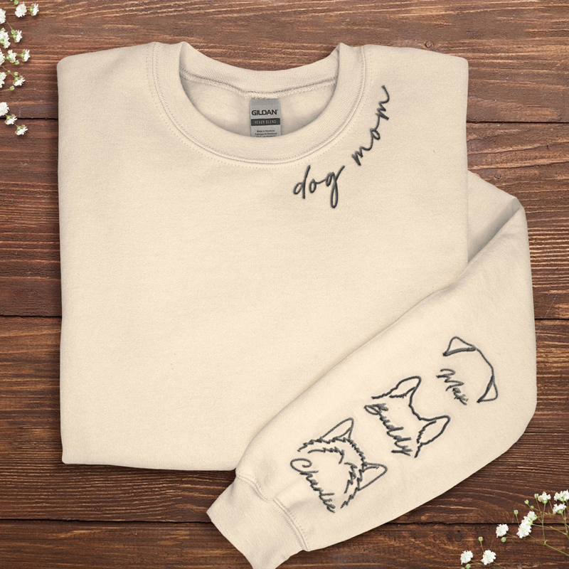 Best Fur Mama In The World - Dog Personalized Custom Embroidered Sweatshirt - Gift For Pet Owners, Pet Lovers