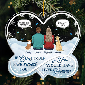 Wish You Were Here - Memorial Personalized Custom Ornament - Acrylic Infinity Heart Shaped - Christmas Gift, Sympathy Gift For Pet Owners, Pet Lovers