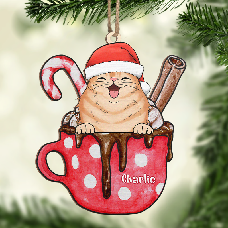 Nous vous souhaitons un joyeux Noël miaou - Décoration personnalisée pour chien et chat - Forme en bois personnalisée - Cadeau de Noël pour propriétaires et amoureux des animaux