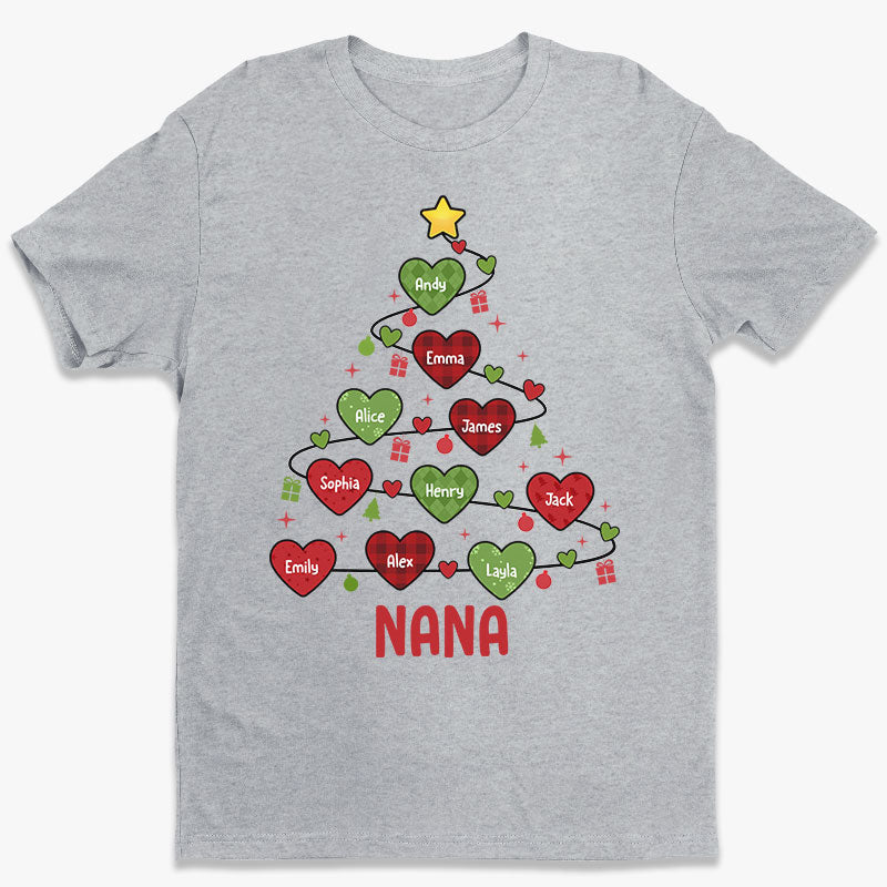 T-shirt, sweat à capuche et sweat-shirt unisexe personnalisé pour grand-mère et enfants - Cadeau de Noël pour maman et grand-mère