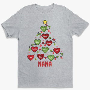 T-shirt, sweat à capuche et sweat-shirt unisexe personnalisé pour grand-mère et enfants - Cadeau de Noël pour maman et grand-mère