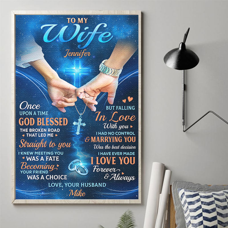 Je savais que te rencontrer était un destin - Affiche verticale personnalisée pour couple - Cadeau pour mari et femme, anniversaire