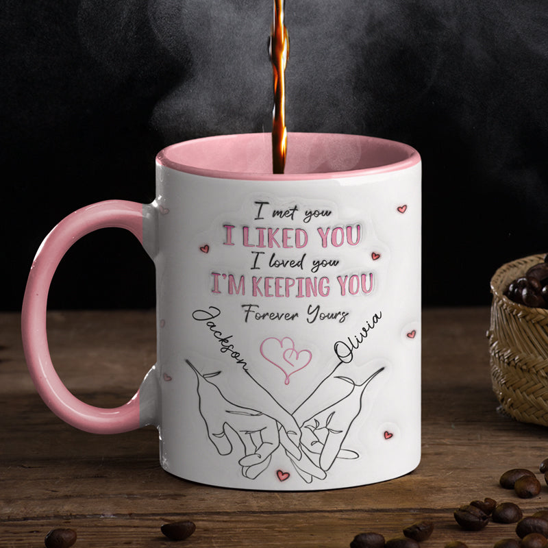 De notre premier baiser jusqu'à notre dernier souffle - Tasse personnalisée pour couple - Cadeau pour mari et femme, anniversaire