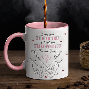 De notre premier baiser jusqu'à notre dernier souffle - Tasse personnalisée pour couple - Cadeau pour mari et femme, anniversaire