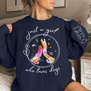 Pawsitive Vibes Only - Sweat-shirt unisexe personnalisé avec motif sur la manche pour chien - Cadeau pour propriétaires et amoureux des animaux
