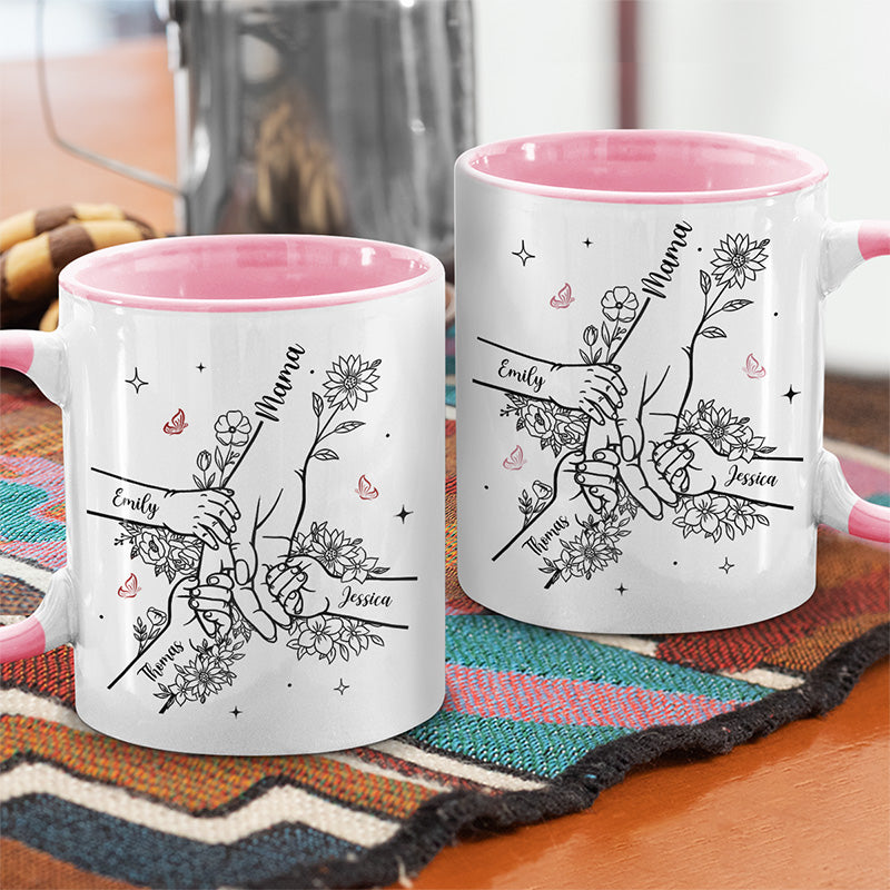 L'amour d'une mère ne finira jamais - Tasse personnalisée avec accents pour la famille - Fête des mères, cadeau pour maman, grand-mère