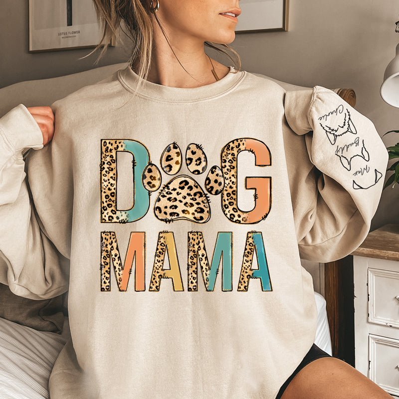 Fière d'être une maman à fourrure - Sweat-shirt unisexe personnalisé pour chien et chat avec motif sur la manche - Cadeau pour propriétaires et amoureux des animaux