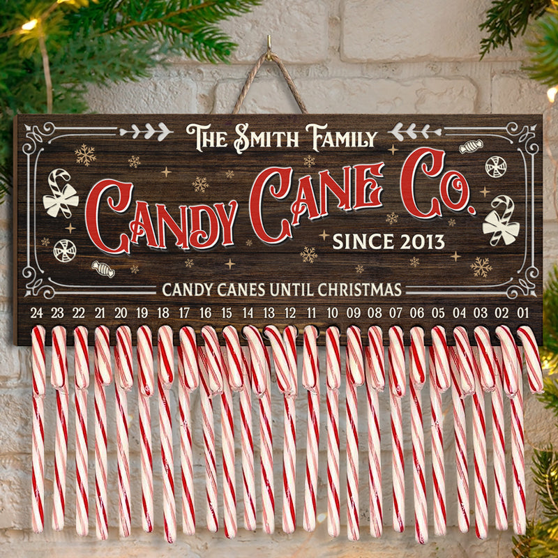 Sweet But Twisted - Panneau en bois personnalisé pour compte à rebours de Noël, calendrier de l'Avent - Cadeau de Noël pour les membres de la famille