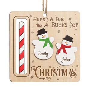 Have A Holly Jolly Christmas - Family Personalized Custom Ornament, Money Holder - Wood Custom Shaped - Christmas Gift For Family Members