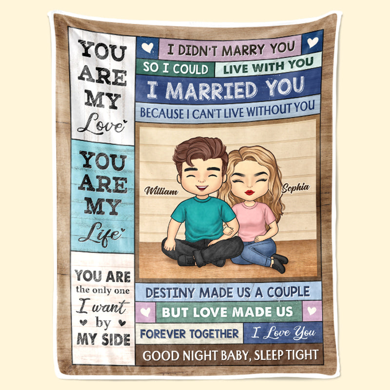La seule personne que je veux à mes côtés - Couverture personnalisée pour couple - Cadeau pour mari et femme, anniversaire