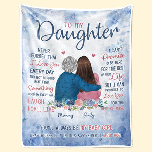 Ma petite fille - Couverture familiale personnalisée - Cadeau d'anniversaire de maman