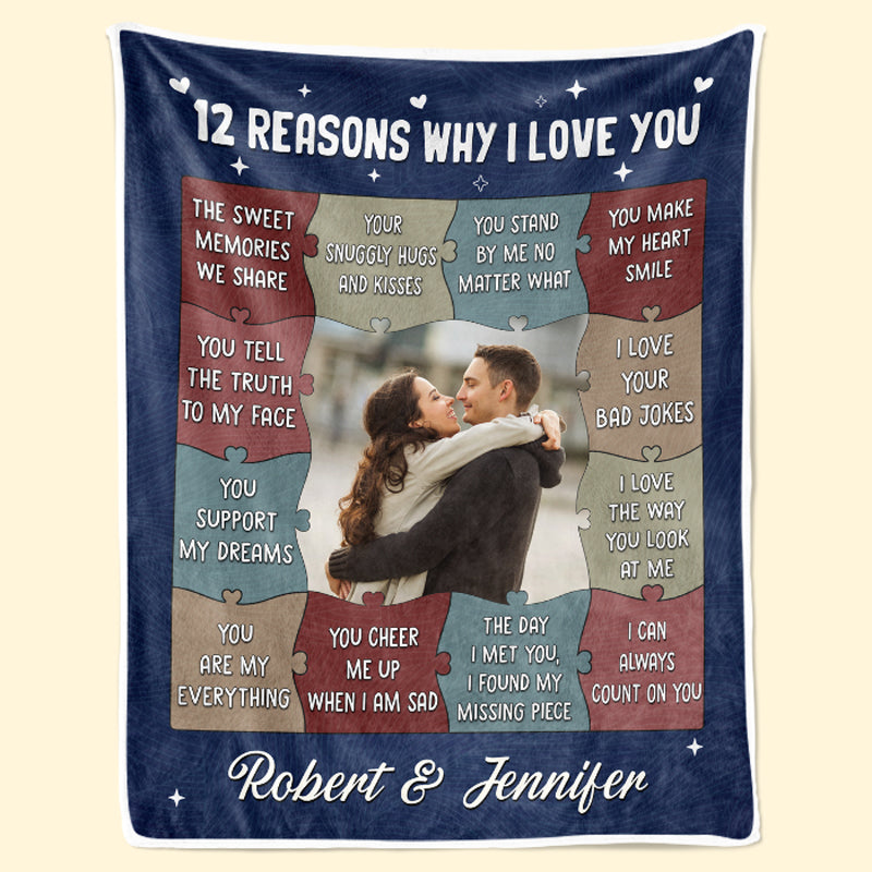 Couverture personnalisée avec photo « J'aime ta façon de me regarder » - Cadeau pour mari et femme, anniversaire
