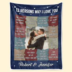 Couverture personnalisée avec photo « J'aime ta façon de me regarder » - Cadeau pour mari et femme, anniversaire