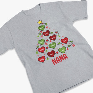 T-shirt, sweat à capuche et sweat-shirt unisexe personnalisé pour grand-mère et enfants - Cadeau de Noël pour maman et grand-mère