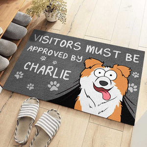 Notre paillasson est approuvé par les animaux de compagnie - Tapis décoratif personnalisé pour chien et chat - Cadeau de pendaison de crémaillère pour les amoureux des animaux et les propriétaires d'animaux