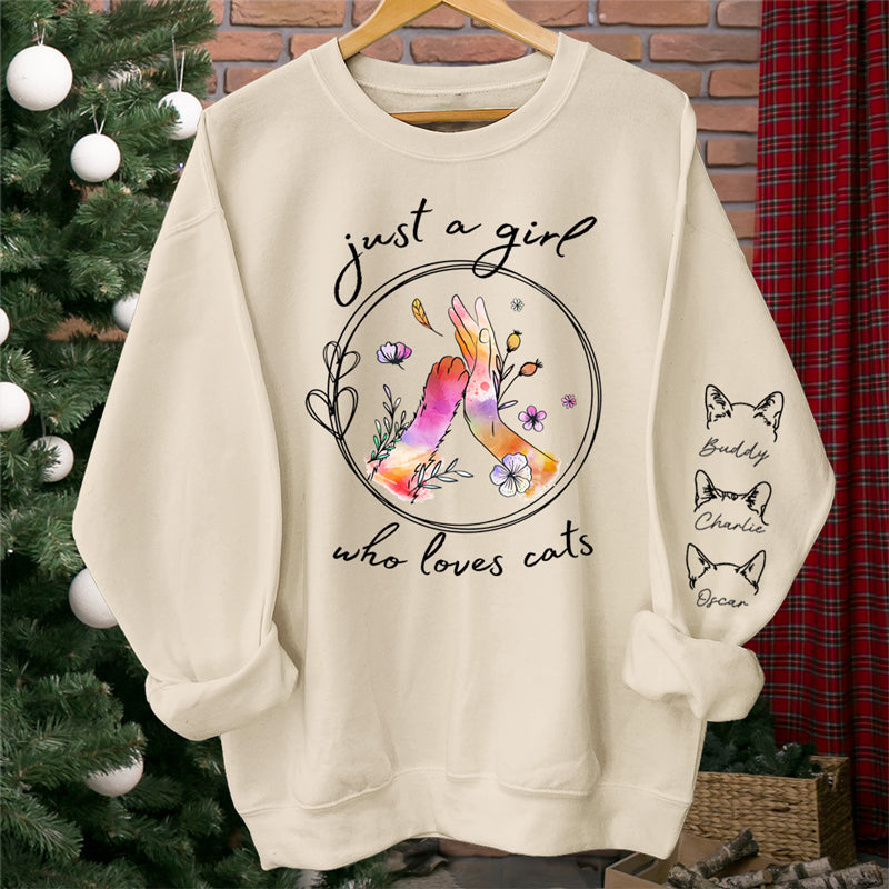 Pawsitive Vibes Only - Sweat-shirt unisexe personnalisé avec motif sur la manche pour chien - Cadeau pour propriétaires et amoureux des animaux
